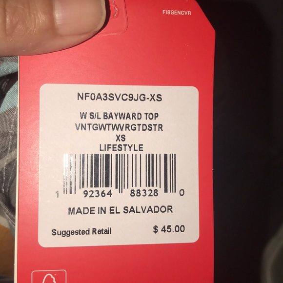 The North Face Bayward shirt top xsmall NWT cotton - Picture 7 of 12